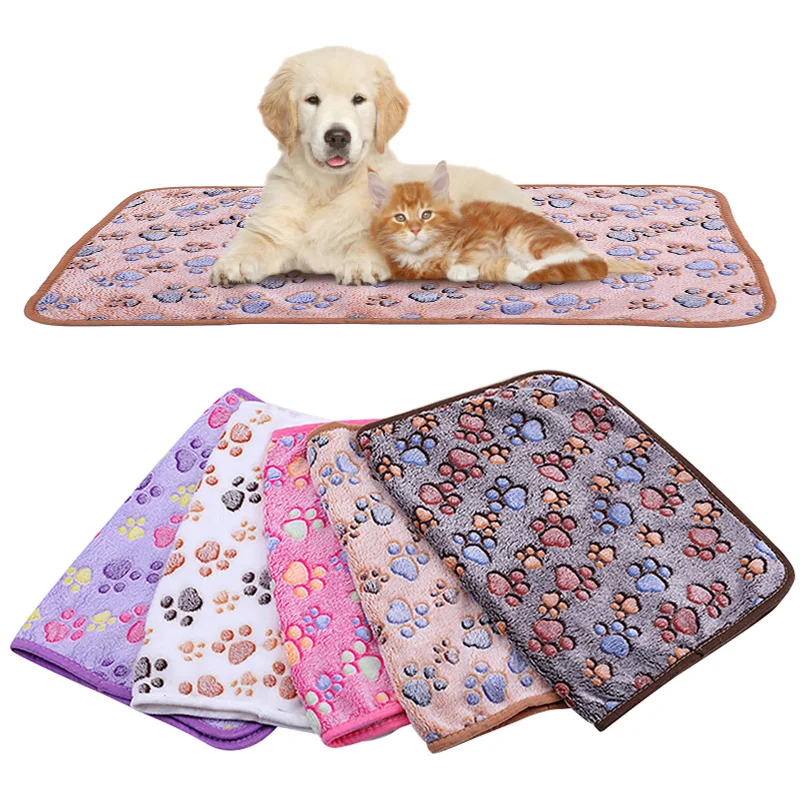 Pet Blanket Bed Mascotas Cama Perros Cachorro Soft Cute Printing Pets Fleece Sleep Mat Pad For Dogs And Cats Lovely Cushion