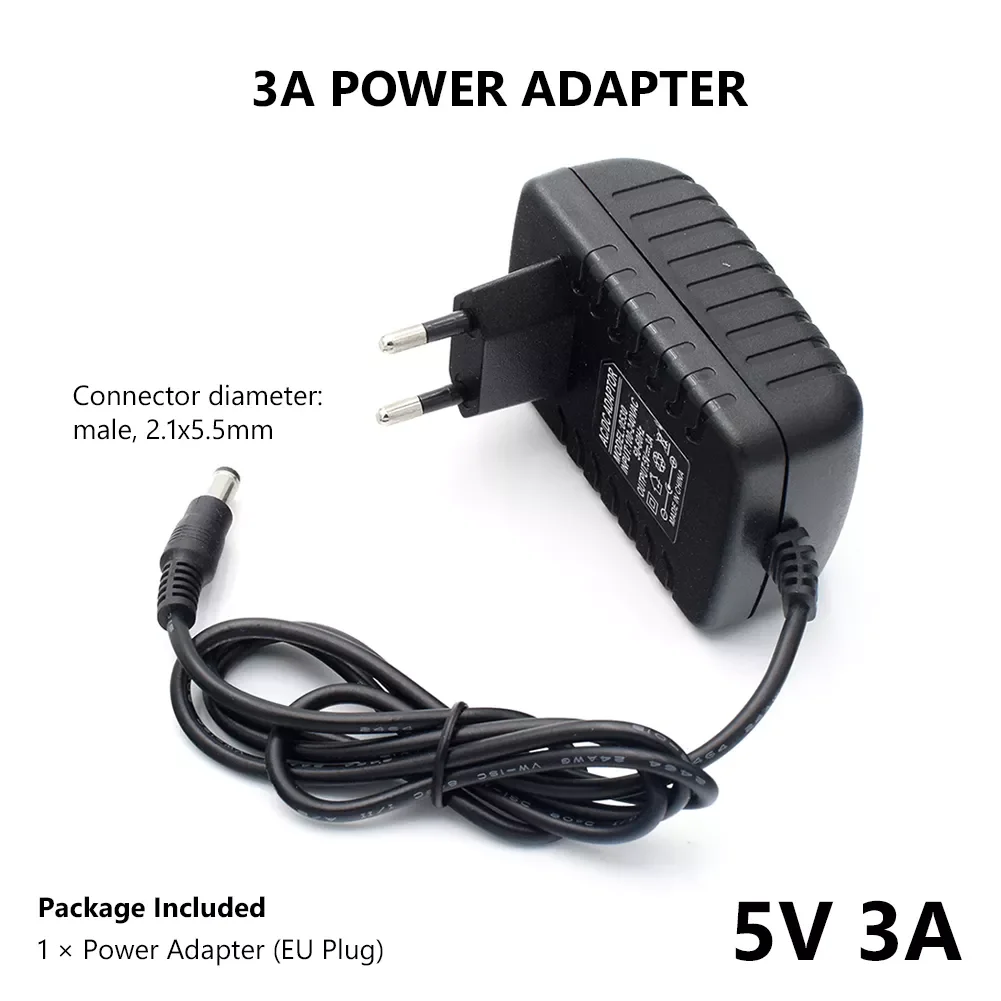 

100-240V 5V Volt Universal Adapter Power Supply Supply Charger Micro 5V 3A Power Adapter 5.5x2.1mm EU US UK AU for Android