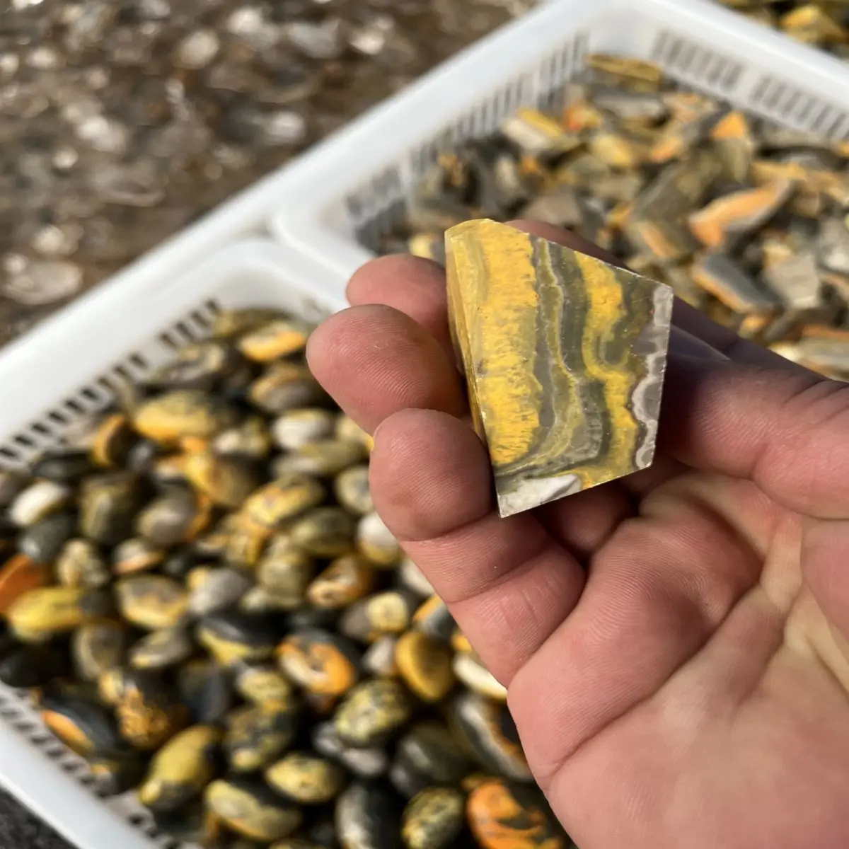 1Kg Natural Crystal Primitive Stone Primitive Mine Indonesian Bumblebee Ore Color Grain Shape Like Bumblebee Random Sent