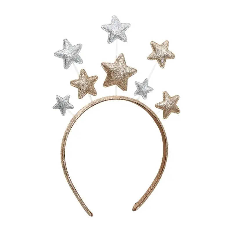 

Christmas Five-pointed Star Shape Shinning Hair Hoop Women Makeup Headband for Festival Performances Hair Accessories