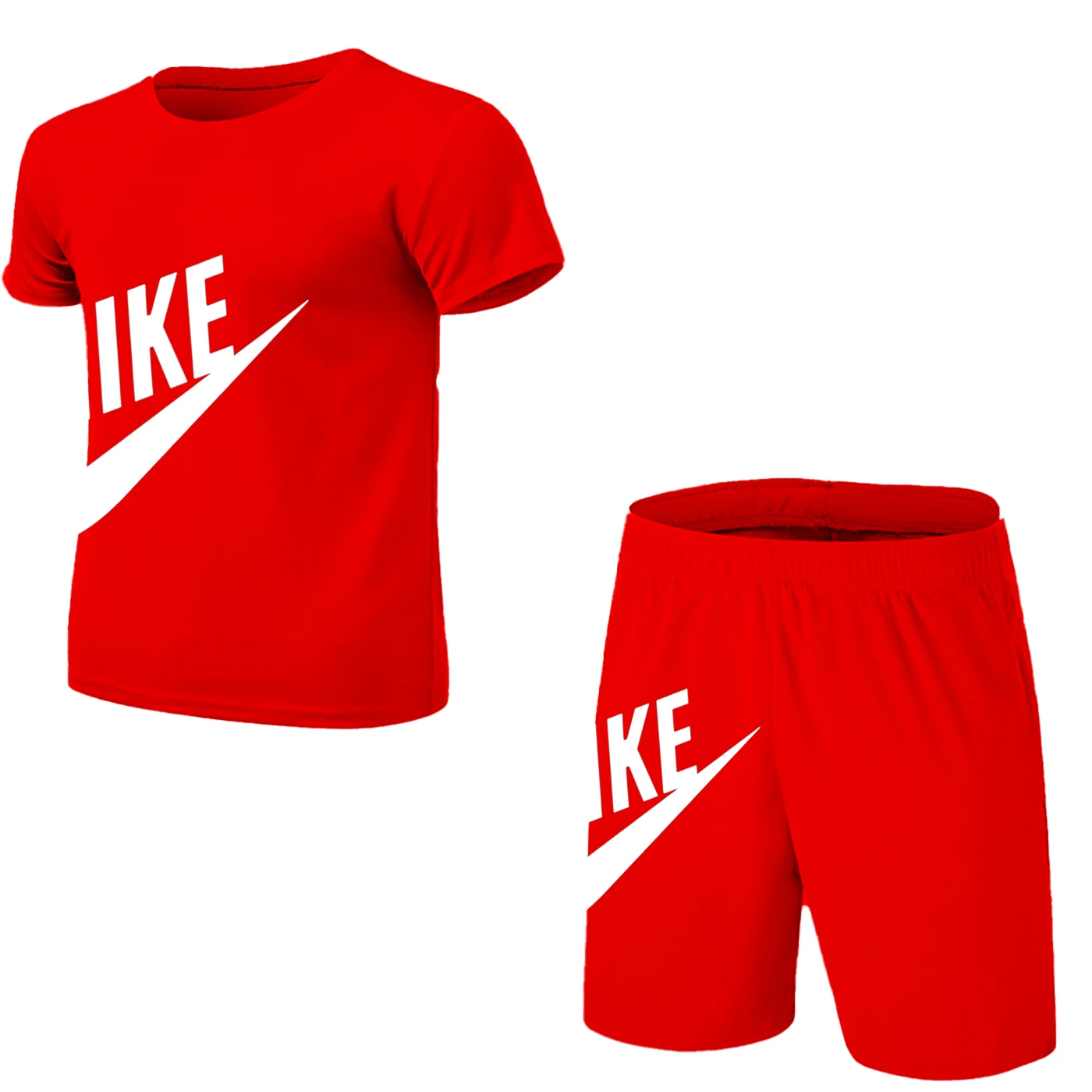

Summer men's fitness fashion men's casual sportswear suit oversized sports suit short-sleeved T-shirt + shorts 2-piece set