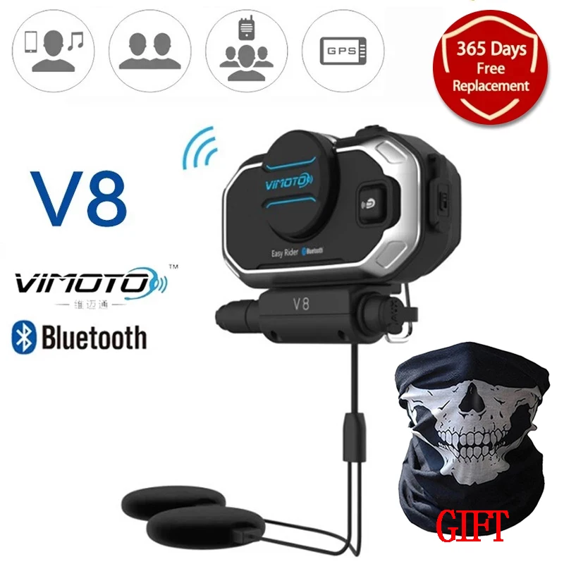 

Easy Rider Vimoto V8 мотоциклетный шлем домофон bluetooth гарнитура поддержка внутренней связи gps мотоциклетная стерео гарнитура двухстороннее радио до...