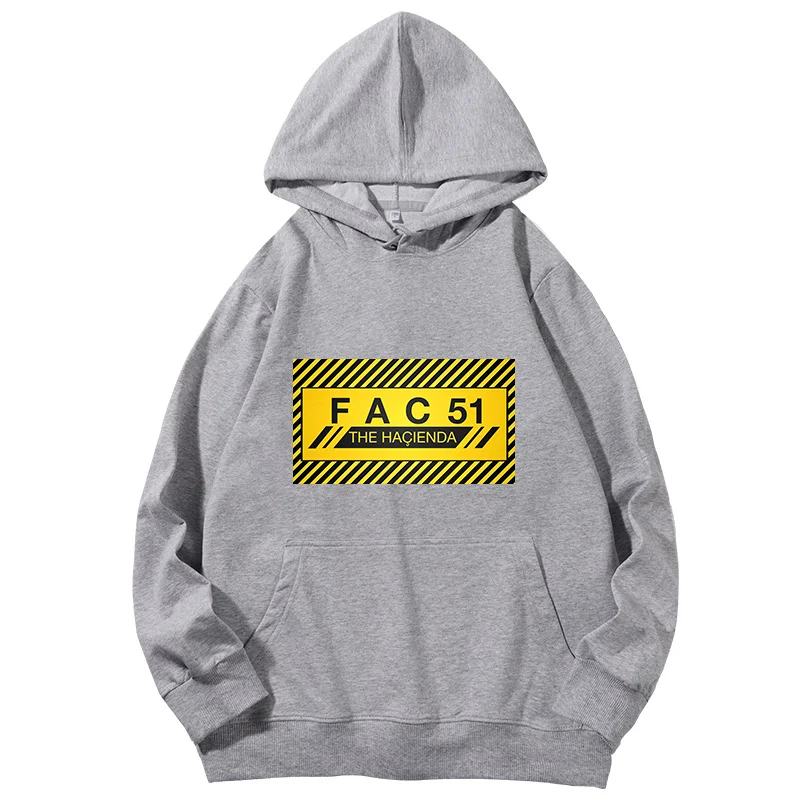 FAC51 Factory Records Classic graphic Hooded sweatshirts Unisex Hooded Shirt cotton  Spring Autumn tracksuit Men's clothing
