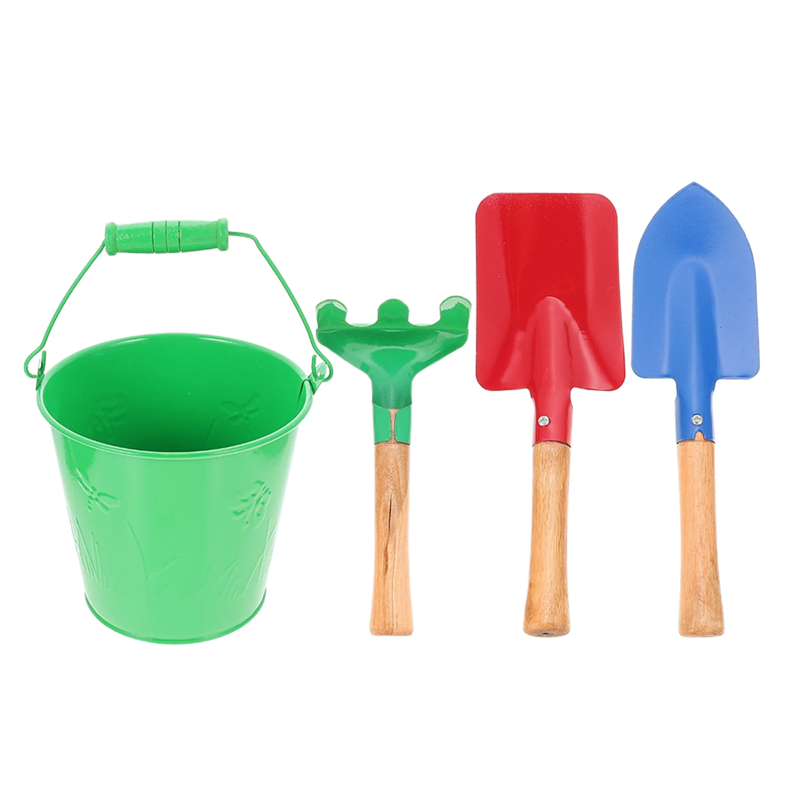 

Kids Gardening Tools Set: Bucket Soil Shovels Planting Trowel Gardening Rake Beach Sand For Garden Backyard Outdoor Green