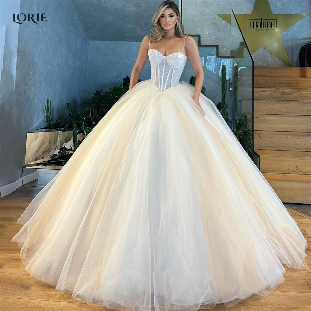 

LORIE Ball Princess Prom Dresses Beaded Spaghetti Straps Puffy Sweetheart Dubai Evening Dress Saudi Arabia Celebrity Party Gowns