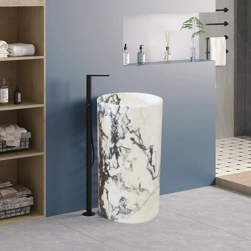 Умывальник из натурального мрамора со встроенной колонкой умывальник для ванной