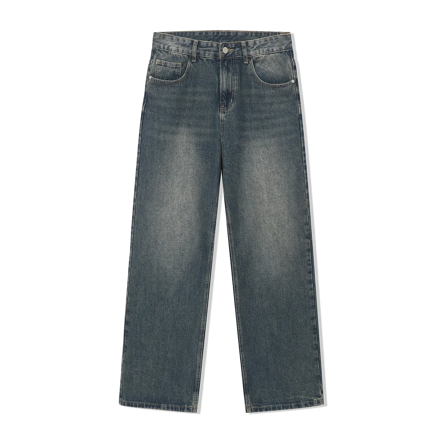 Модные мужские классические свободные джинсовые брюки стрейч Мужская брендовая