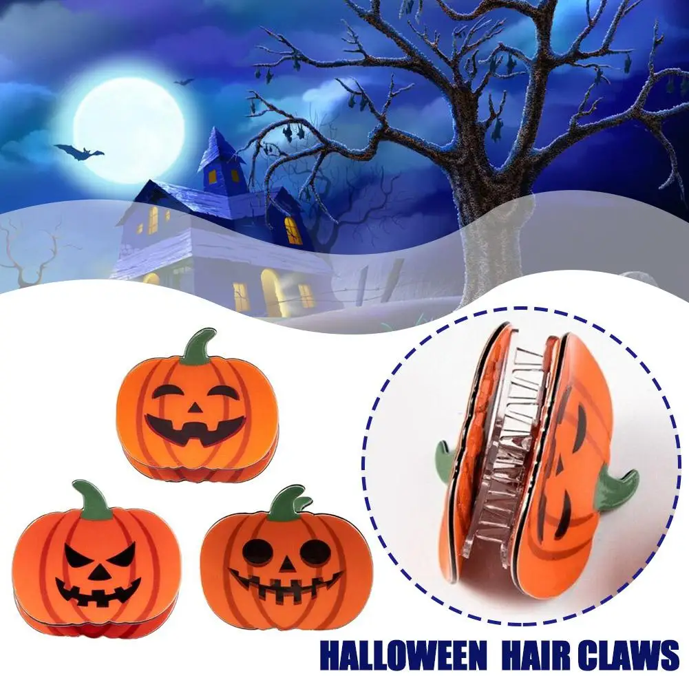 

Halloween Pumpkin Clasp Hair Clip Back Of The Head Shark Festival Witch Cute Clip Hairpin Headdress Matching Hat Clothing B2M4
