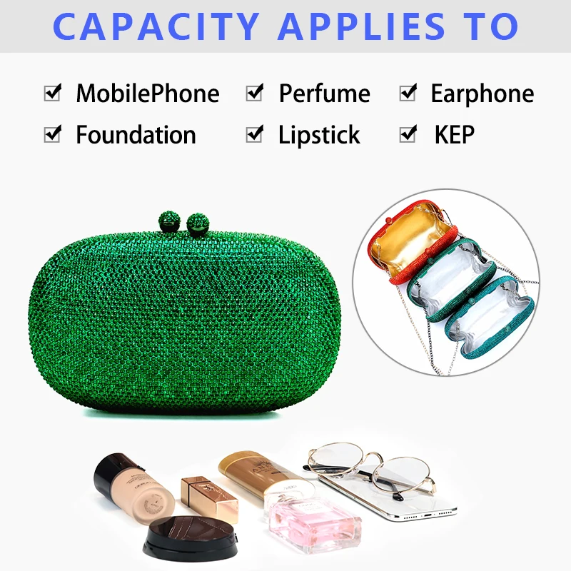 Новинка Женская вечерняя сумочка с кристаллами и стразами женская