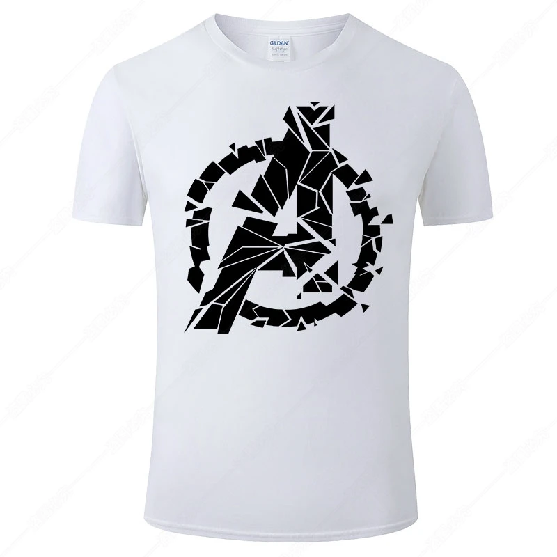 

2021 New Funny The Avengers Logo T Shirt Men Women Summer Cotton T-Shirt Cool Tee Short Sleeve Print Tops Clothing J78