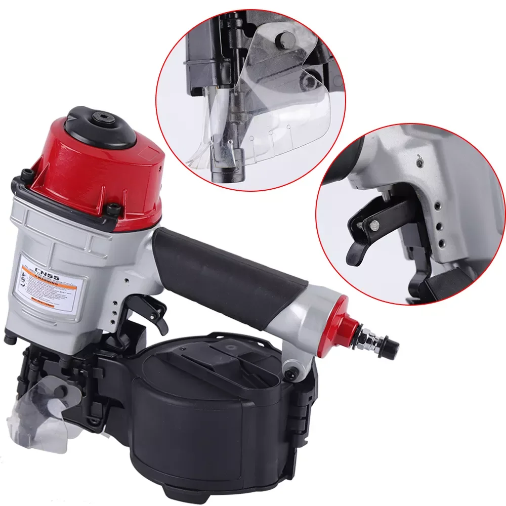 

Pneumatic Coil Nailer Air Coil Nail Gun Tool for Wooden Furniture plywood