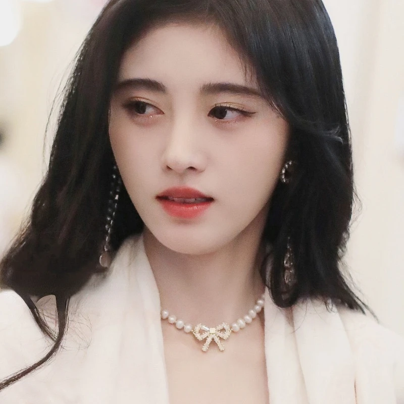 Корейские элегантные жемчужные бусы ожерелье для женщин модное Стразы с бантом