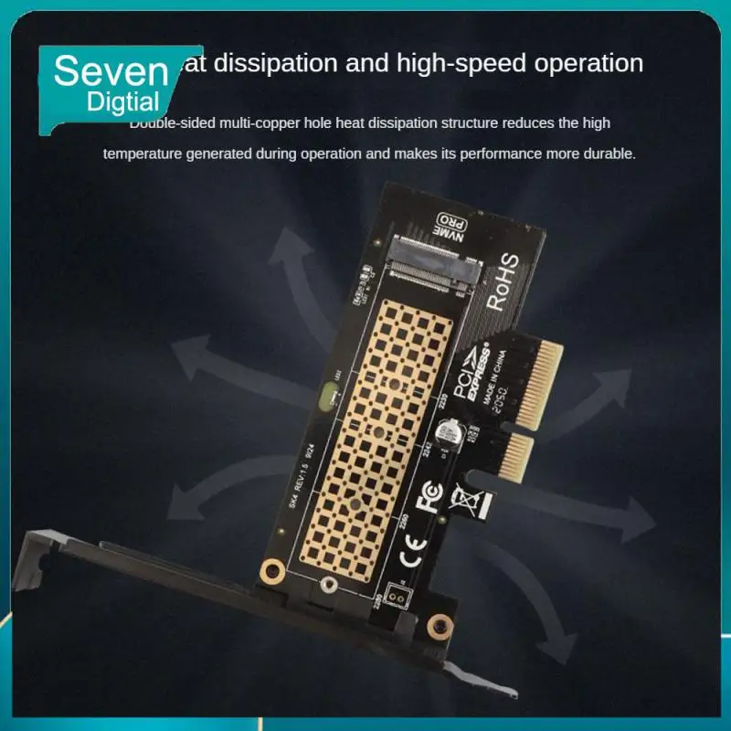 

Computer Cable Ssd To Pcie 4.0 Adapter Thickened Pcb Expansion Card Sk4 Nvme Riser Card Led Lights Pc Video Card Riser Card 50g