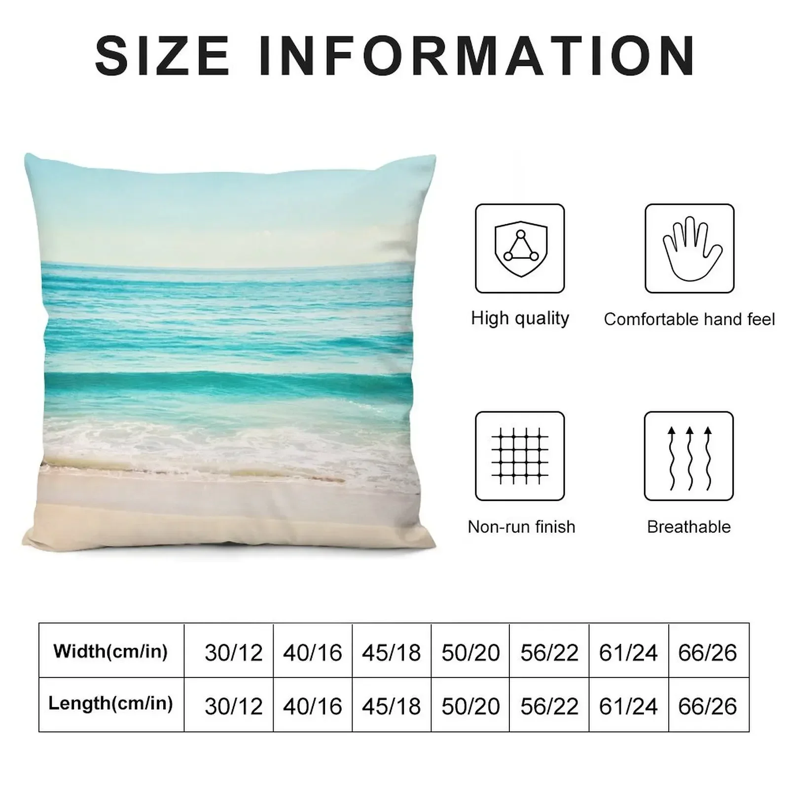 Чехол для подушки Ocean Turquoise Aqua Fujian