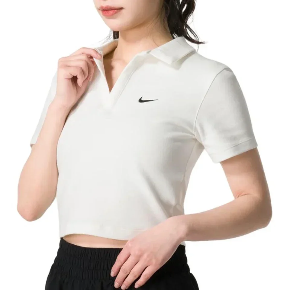 Женская трикотажная спортивная дышащая футболка-поло Nike Golf с короткими рукавами
