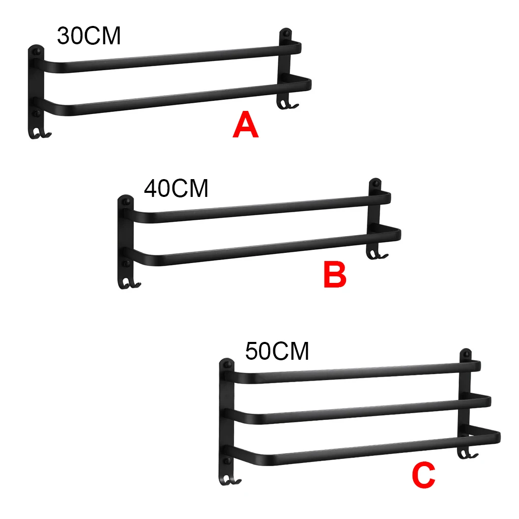 

Towel Holder Bathroom Multi-layer Bar Rail Shelf Space-saving Organizer