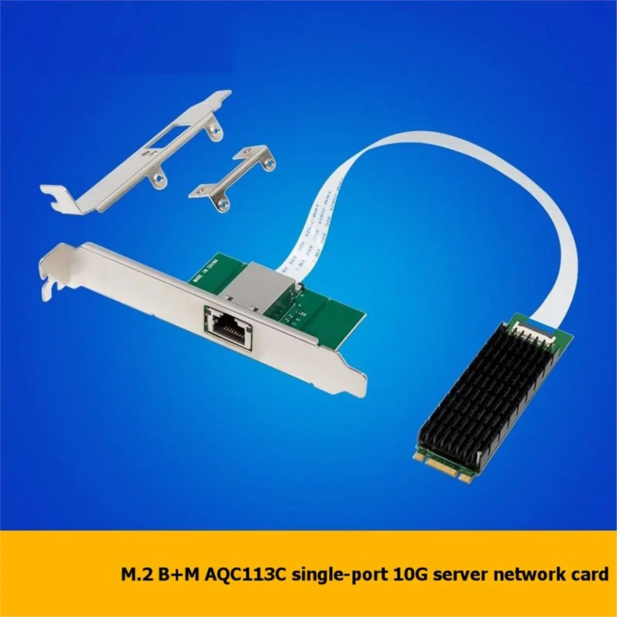 Фото Сетевая карта M.2 B+M с чипом AQC113C, 10G MIGig, промышленная сетевая карта для ПК, серверная сетевая карта 10GbE №4