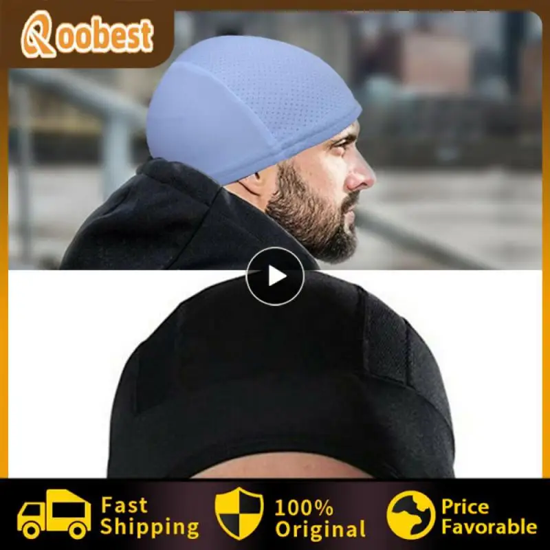 

Мотоциклетная шапка унисекс, быстросохнущая воздухопроницаемая зимняя шапка для мотоциклетного шлема, влагоотводящие охлаждающие аксессуары для мотоциклов, черный цвет