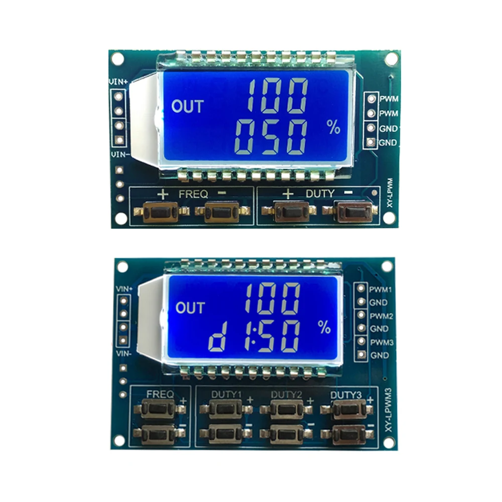 

1Hz-150Khz Signal Generator Module Square Wave PWM Pulse Frequency Duty Ratio Adjustable Module with LCD Display DC 3.3-30V