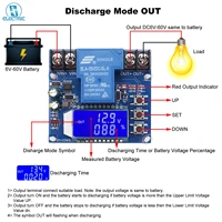 30a digital over discharge protector for lead acid lithium battery low voltage protector module switch with lcd display