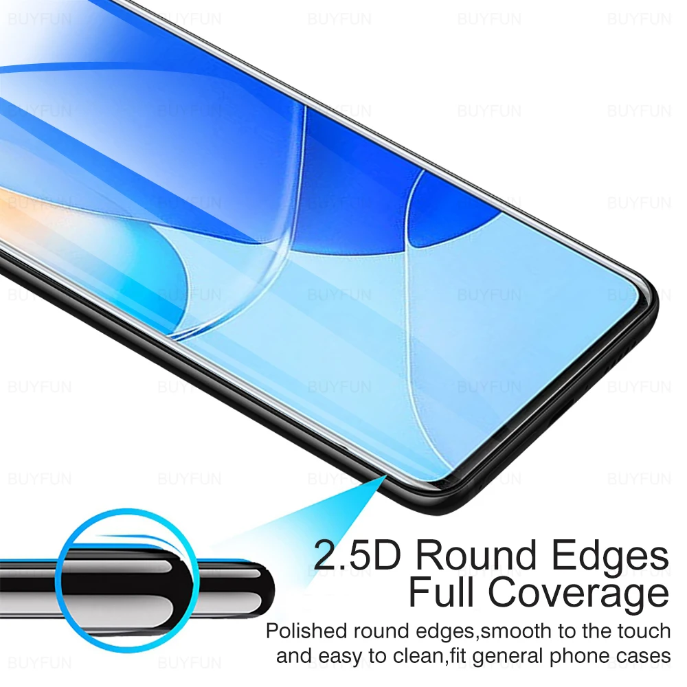 Фото 2 шт. 100D полное покрытие закаленное стекло для Huawei nova 9 SE 4g 5g 8i Защита экрана для honor 50 lite защитное стекло HD пленка №4