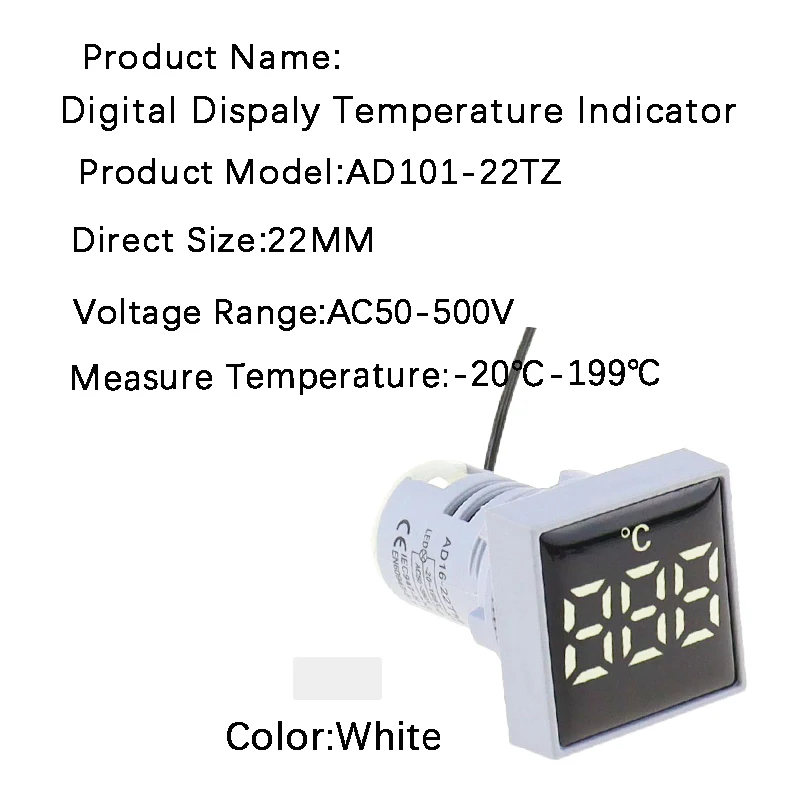 Цифровой термометр KEOLEA 22мм -20+199°C 50-500В