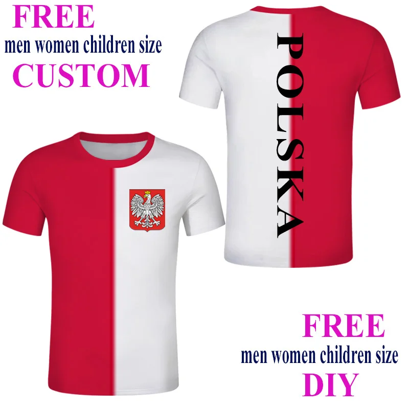 

Poland Summer Custom Poles Tshirt Men Sport t-shirt DIY Tee POLSKA Emblem Tee Shirts Personalized PL Country Polacy T Shirt