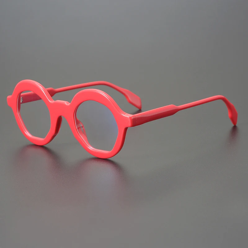 

Очки в многоугольной круглой оправе для мужчин и женщин, поляризационные оптические аксессуары для чтения при близорукости, из ацетата, в ретро стиле