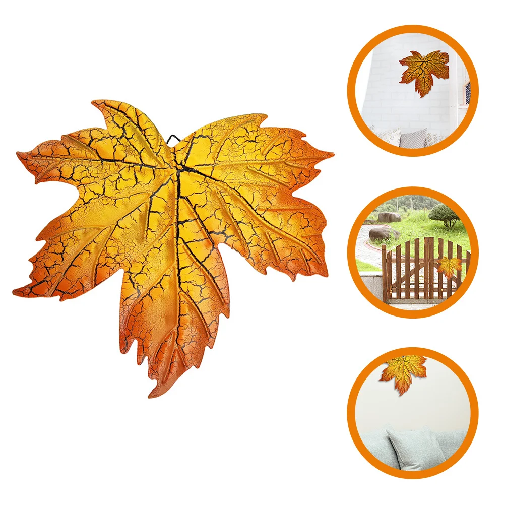 

Ornaments Iron Wall Hanging Craft Outdoor Decors Metal Maple Leaf Decorations Shaped Crafts Garden Adornments