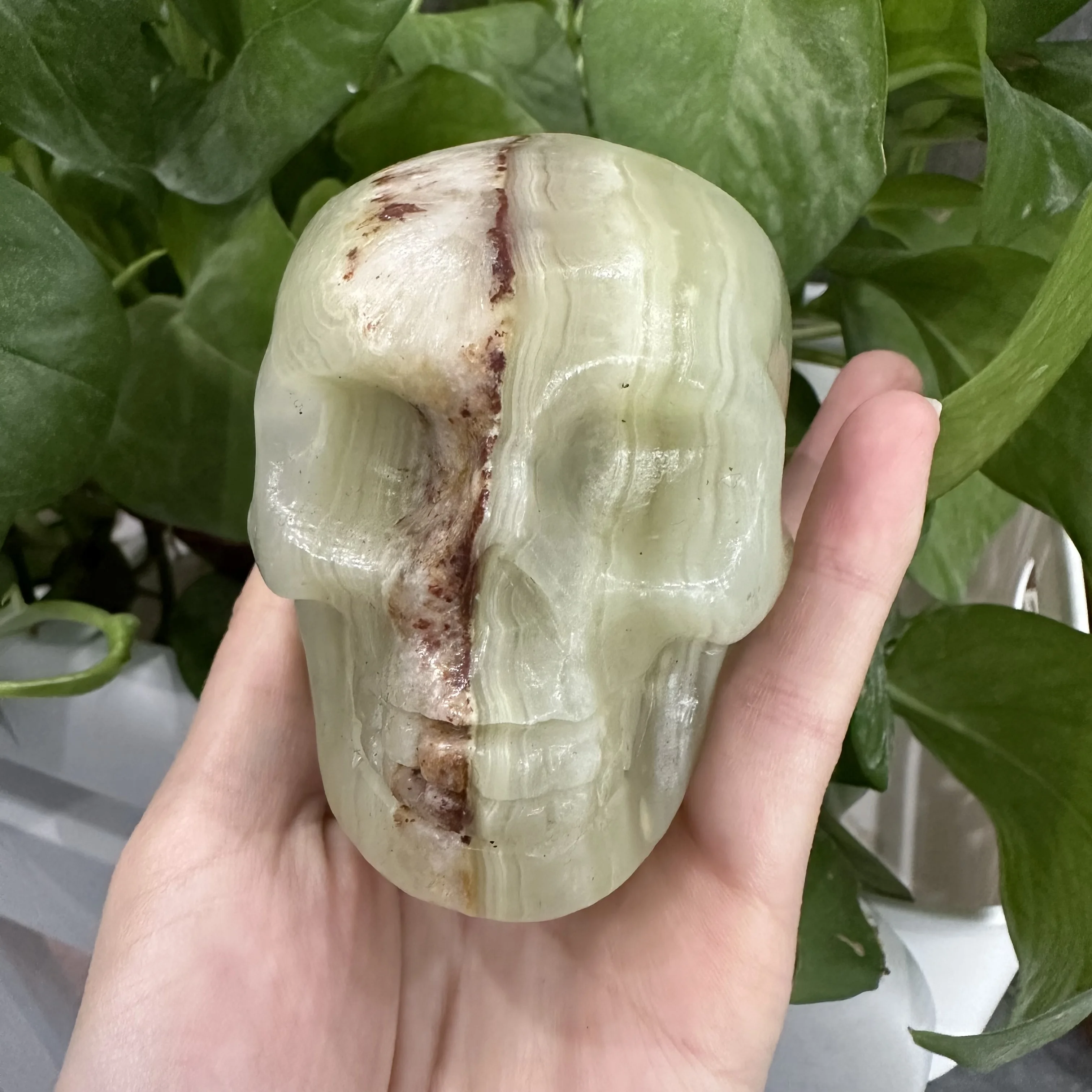 

Natural Crystal Statue Skull Reiki Healing Crafts Home Decor 1PCS