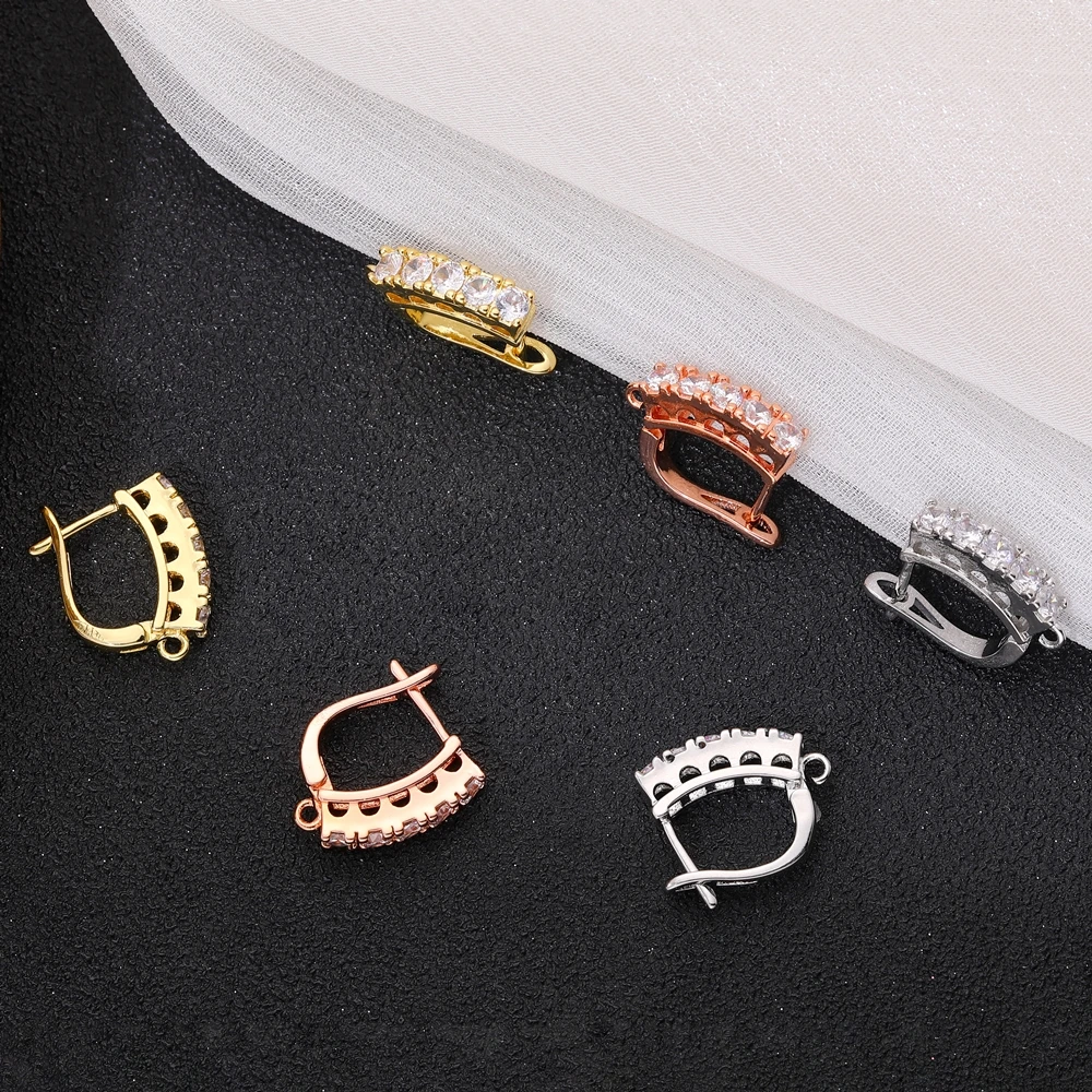 Juya DIY 18K позолоченные посеребренные женские серьги материал антиаллергенный