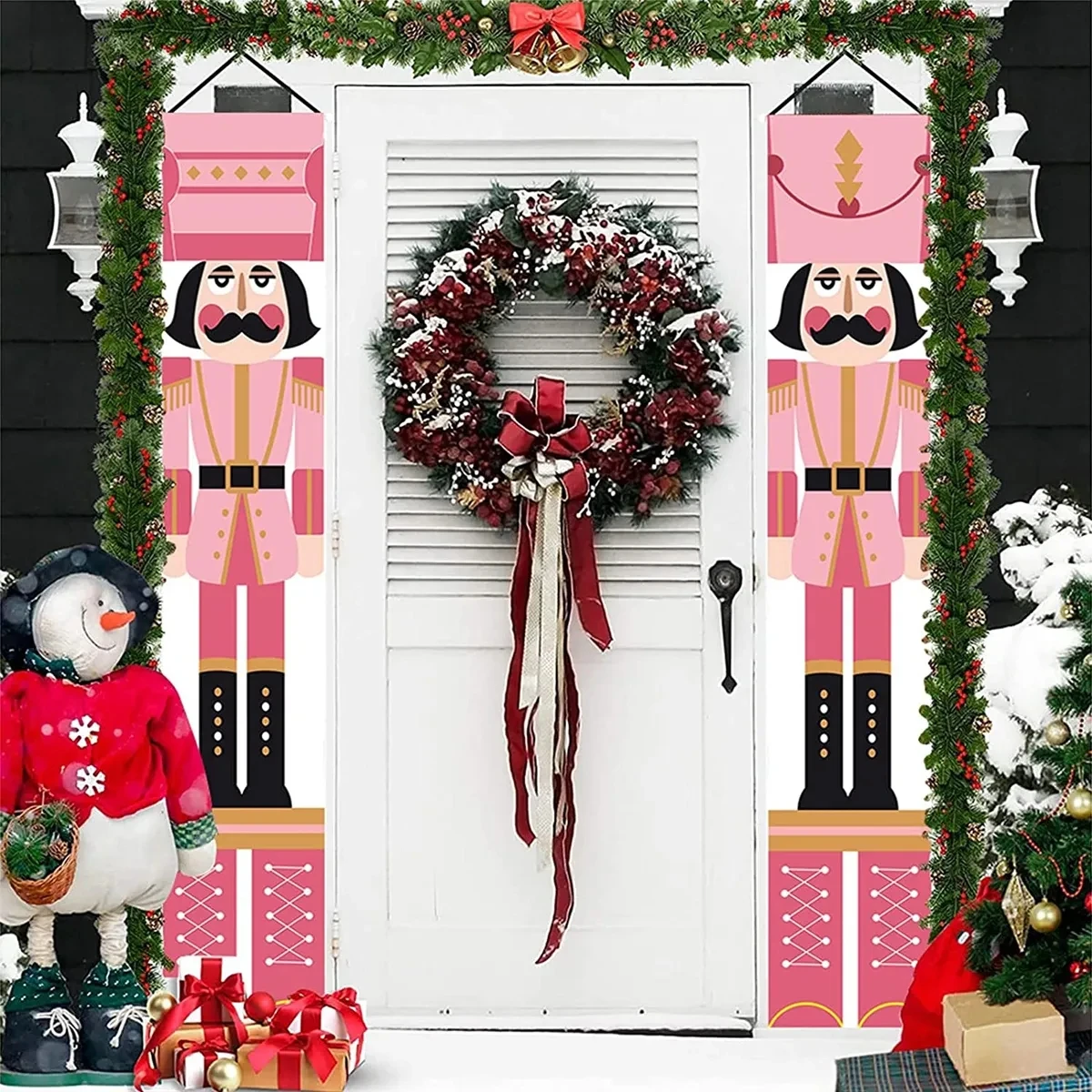 

Christmas Nutcracker Soldier Banner Outdoor Door Decor Merry Christmas Decoration for Home 2023 Xmas Navidad Natal New Year 2024