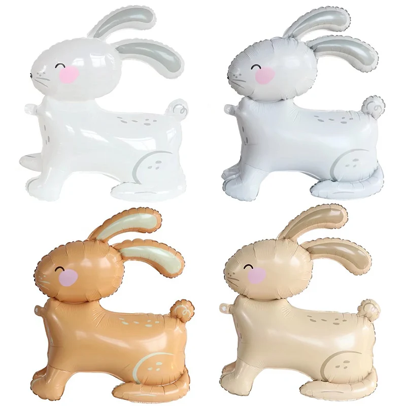 3D милый кролик зайчик фольгированный воздушный шар Мультяшные животные