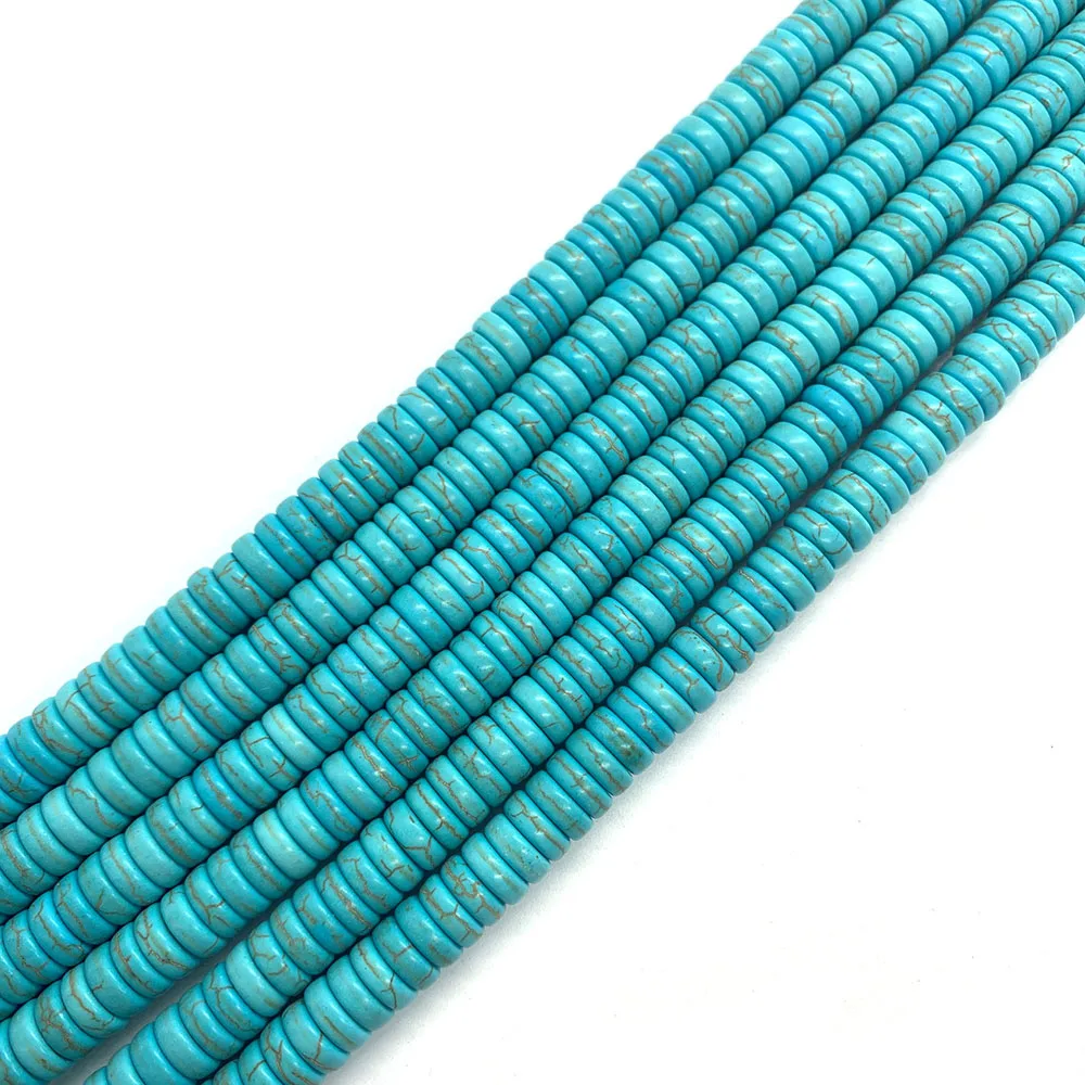

Wholesale Natural Stone Turquoise Buckle Beads 3x6mm Spacer Turquoise Bead Charm Jewelry DIY Bracelet Necklace Earring Accessory