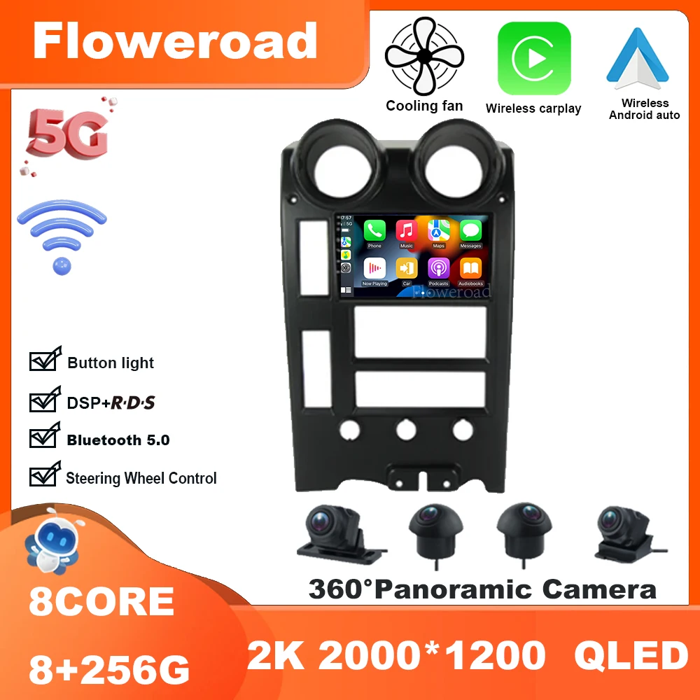 

For Hummer H2 2002-2007 Android13 Car Radio Multimedia Video Player Navigation stereo GPS Carplay Auto BT5.0 5GWiFi DSP