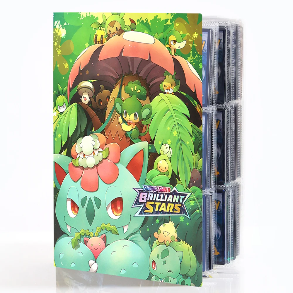 Almacenamiento de Anime Pokemon 540 piezas, carpeta grande para guardar mapas, Pikachu, funda para tarjetas de juego, Colección VMAX GX EX