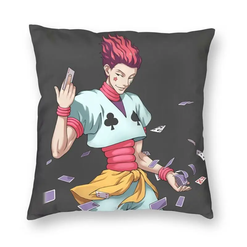 

Наволочка для подушки с рисунком манга HxH Hisoka двухсторонняя наволочка для диванной подушки Hunter x Hunter из аниме для гостиной крутая наволочка ...