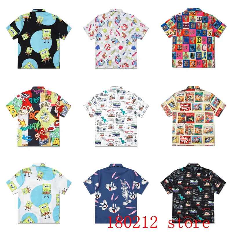 

Multi Verisons Cartoon Anime Print Graphic Short Shirt Summer Men Women High Quality Hawaii Beach Casual Short Sleeve T-Shirt