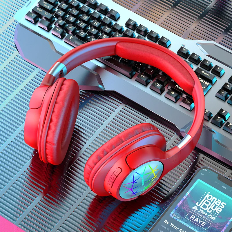 

HIFI Stereo Earphones Bluetooth-compatible Music Pure Bass Headset Noise Reduction Wireless Gaming Headphone For Mobile Tablet