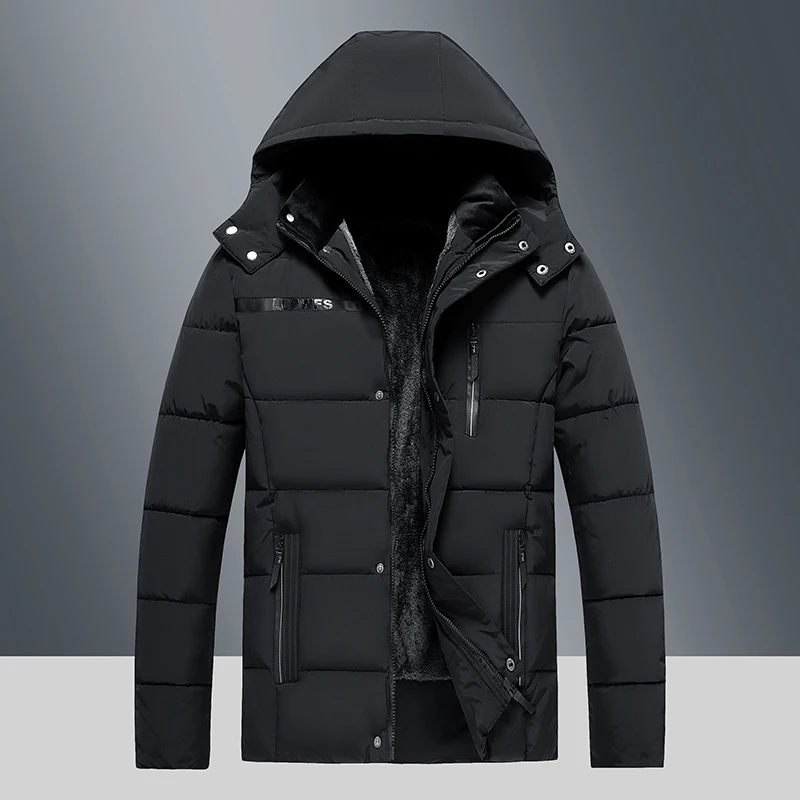 2022 New Winter Parkas Men Cotton Padded Brand Clothing Fashion Casual Slim Thick Warm Mens Coats Overcoats Male Clothes