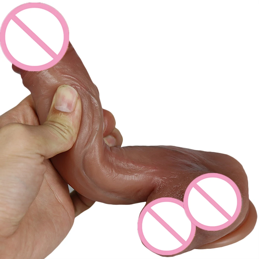 Шесть моделей реалистичных фаллоимитаторов для макияжа силиконовый большой