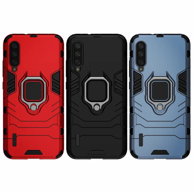 

For Xiaomi Mi 9 Lite Case MI 9 SE Shockproof Combo Ring Holder Case For Xiaomi Redmi 9 Mi9 Case MI 9 Lite Shockproof Cover Coque