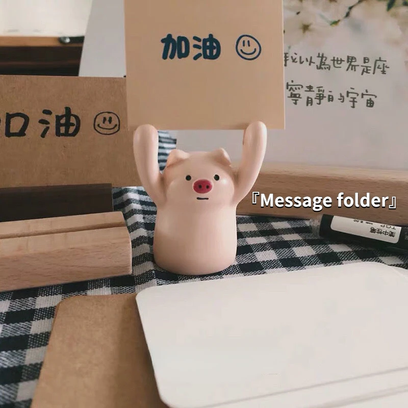 

Lovely Pig Panda Cat Frog Shape Photo Clip Card Holder Message Photo Holder Office School Home Animal Desk Decorate Accessories
