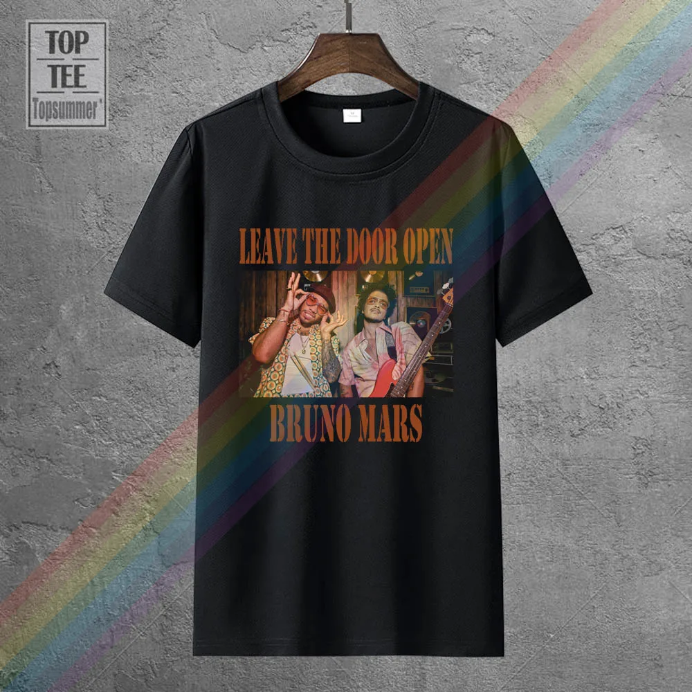

Bruno Mars Tshirts Leave The Door Open Tee-Shirt Emo Punk T Shirt Hippie Goth T Shirts Retro Gothic Tshirts
