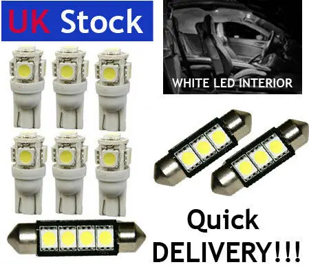 

NEW INTERIOR LED Car Light Bulbs KIT -WHITE fit VW GOLF MK4 IV