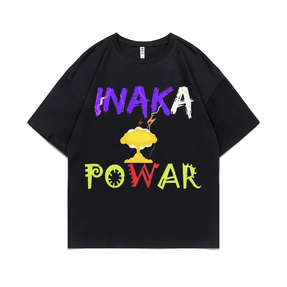 

Inaka Power Lightning Mushroom Cloud Tshirt Short Sleeve Men Women Hip Hop Casual Harajuku Tees Homme EU Size Fitted T-shirts