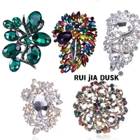 rui jia dusk ladies banquet party brooch colorful transparent rhinestone crystal butterfly brooch fashion sweet gift