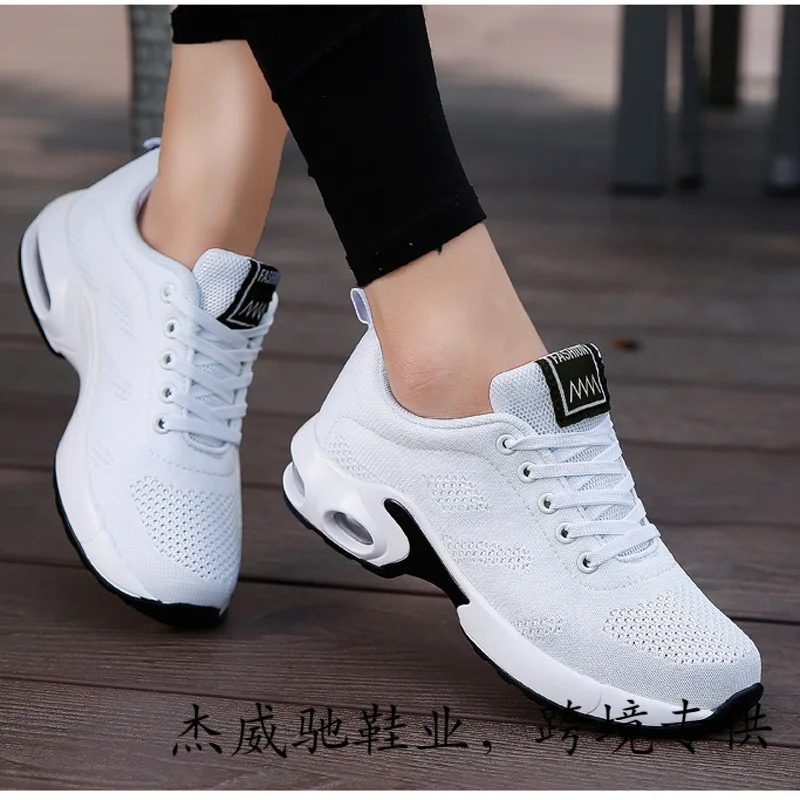 

Wedge Platform White Sneakers 2022 New Fashion Casual Sport Shoes Women Lace Up Breathable Mesh Women Vulcanized Shoes Big Size