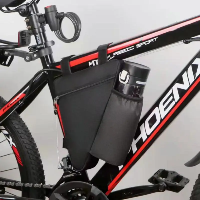 

1.2L Storage Bicycle Triangle Bag Carry A Kettle Cycling Large Capacity Waterproof Upper Pipe Saddle Bag Bike Accessories