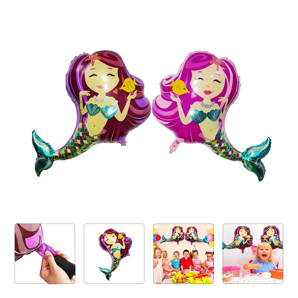 

Mermaid Balloons Party Balloon Baby Shower Theme Sea Birthday The Supplies Decoration Ocean Backdrop Decorations Summer Beach